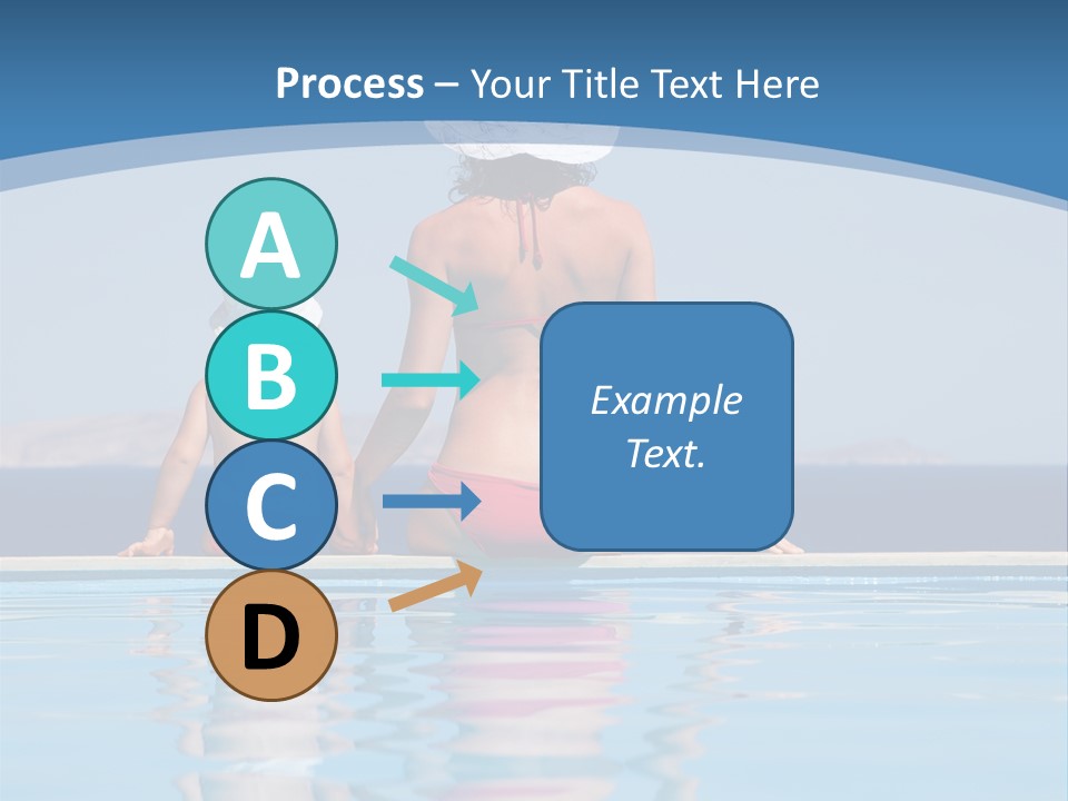 Girl By The Pool PowerPoint Template