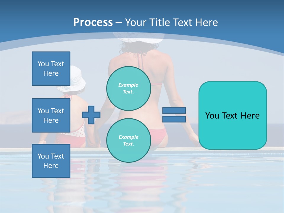 Girl By The Pool PowerPoint Template
