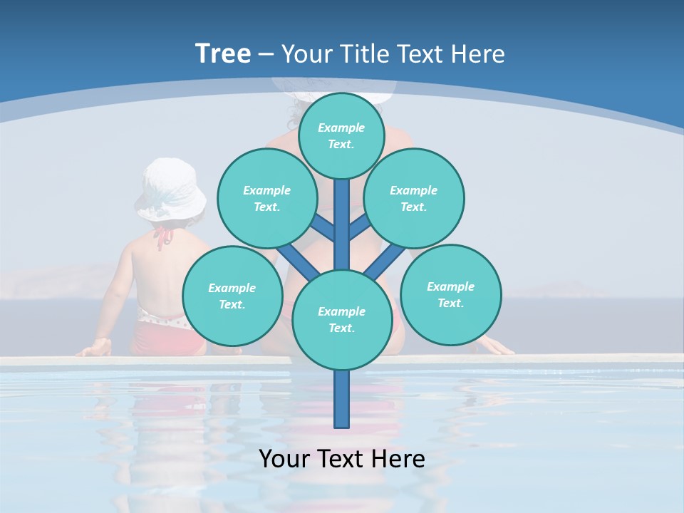 Girl By The Pool PowerPoint Template