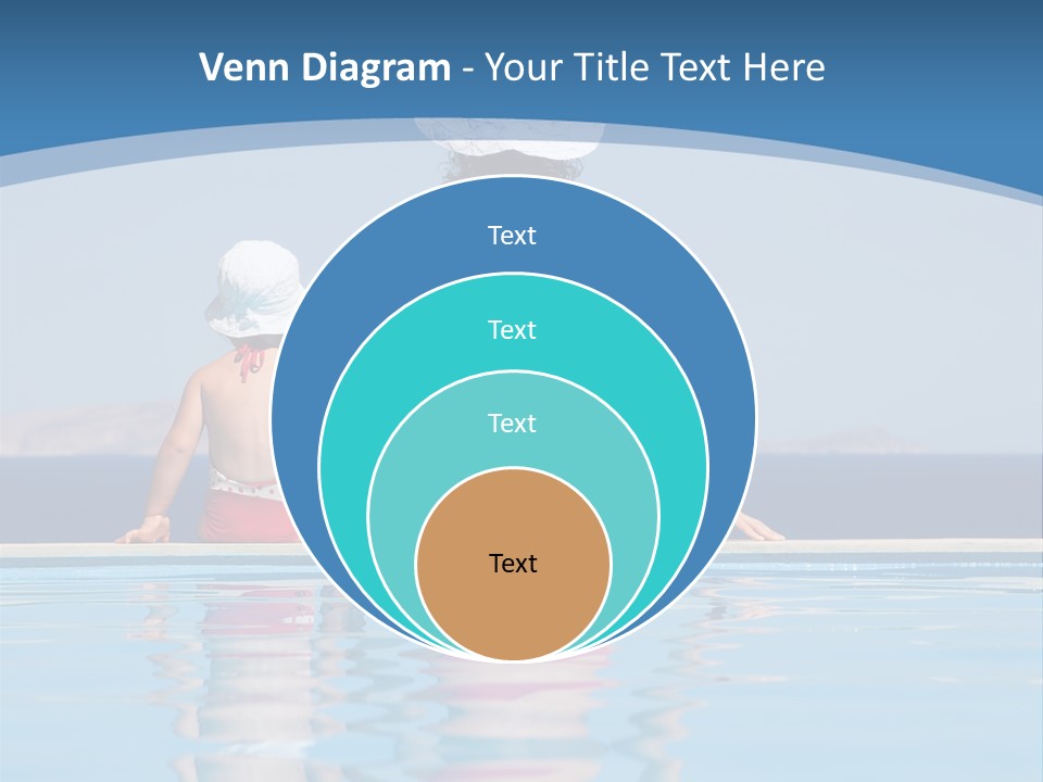 Girl By The Pool PowerPoint Template