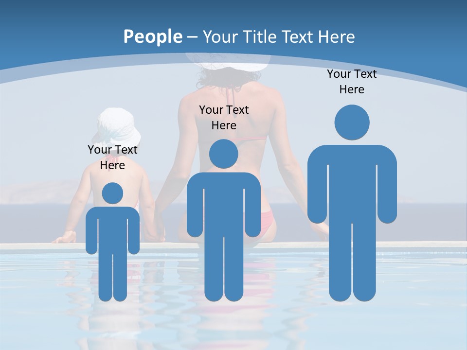 Girl By The Pool PowerPoint Template