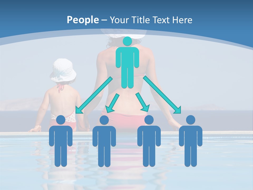Girl By The Pool PowerPoint Template