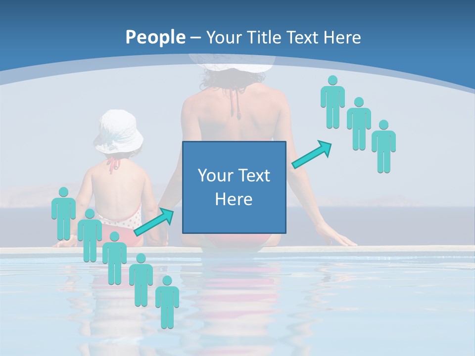 Girl By The Pool PowerPoint Template