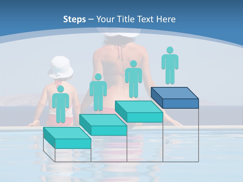 Girl By The Pool PowerPoint Template