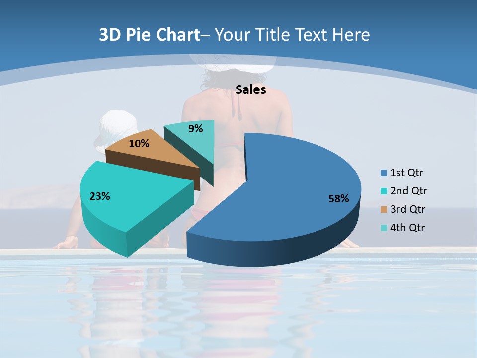 Girl By The Pool PowerPoint Template