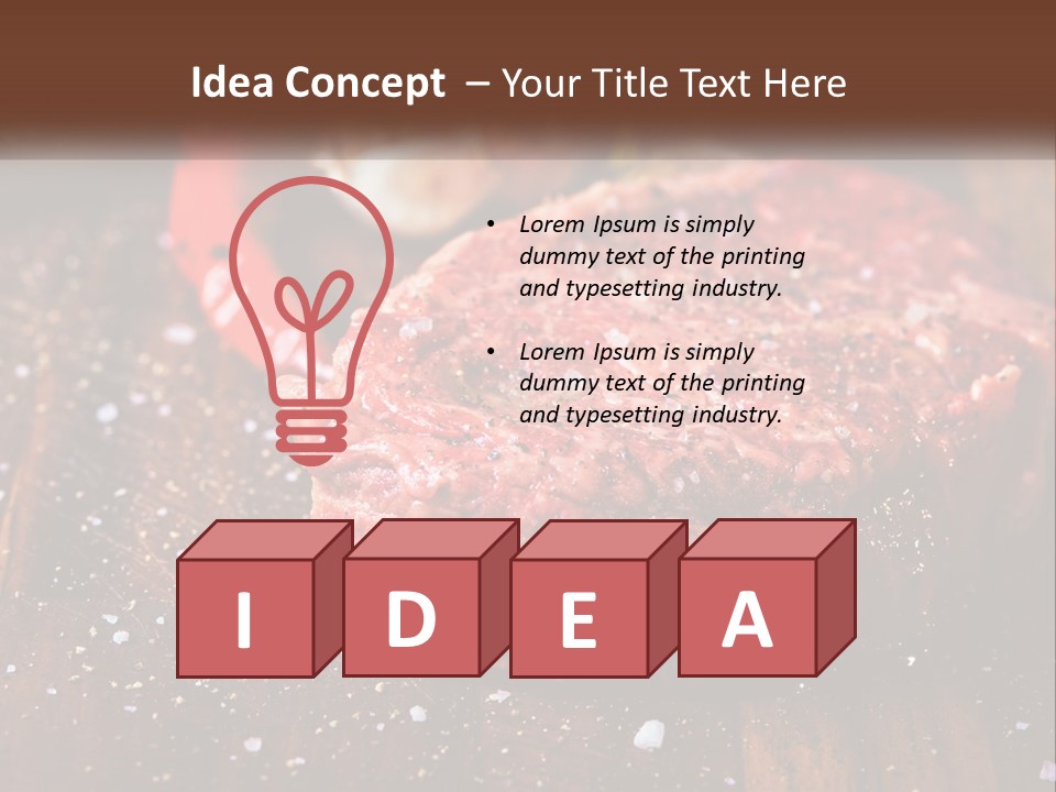Meat For Steak PowerPoint Template
