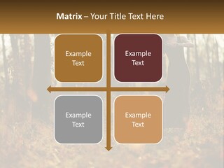 Girl Playing The Violin In The Woods PowerPoint Template