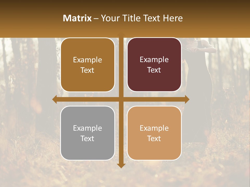 Girl Playing The Violin In The Woods PowerPoint Template