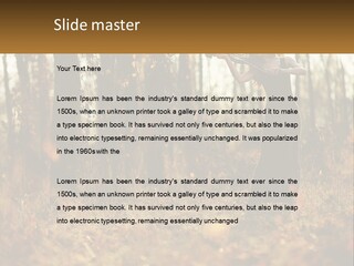 Girl Playing The Violin In The Woods PowerPoint Template