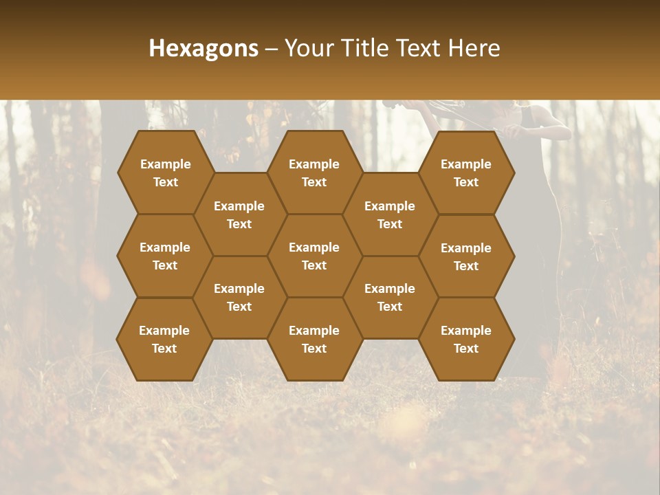 Girl Playing The Violin In The Woods PowerPoint Template