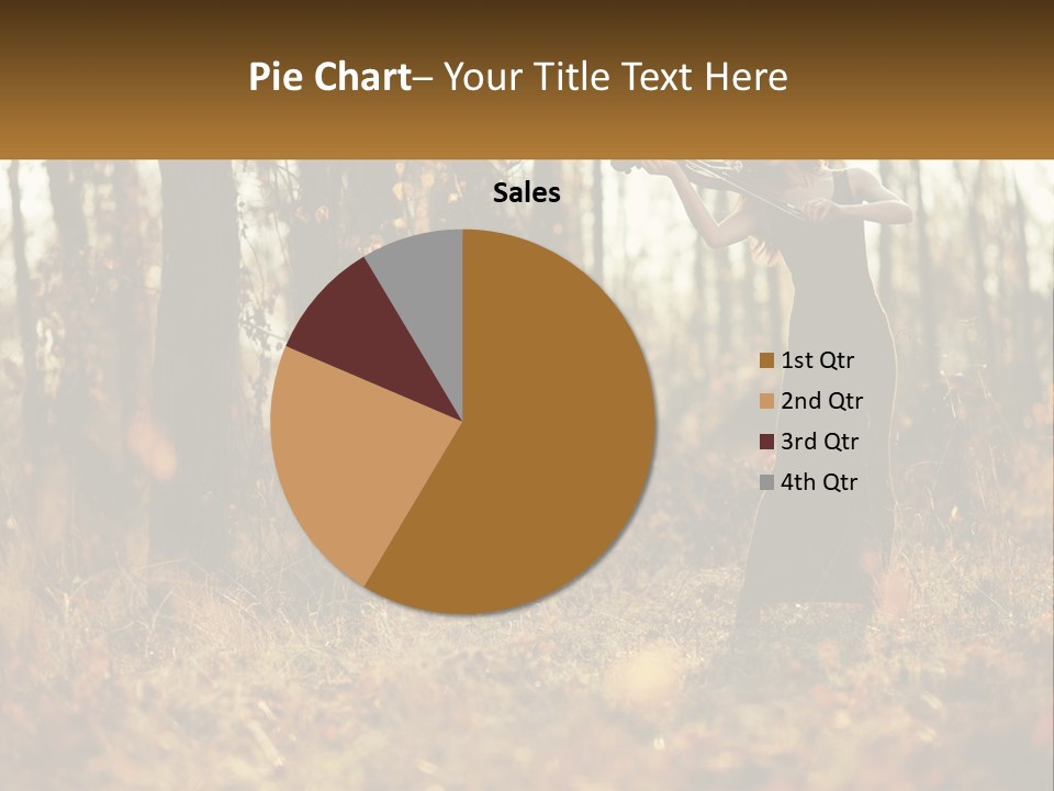 Girl Playing The Violin In The Woods PowerPoint Template