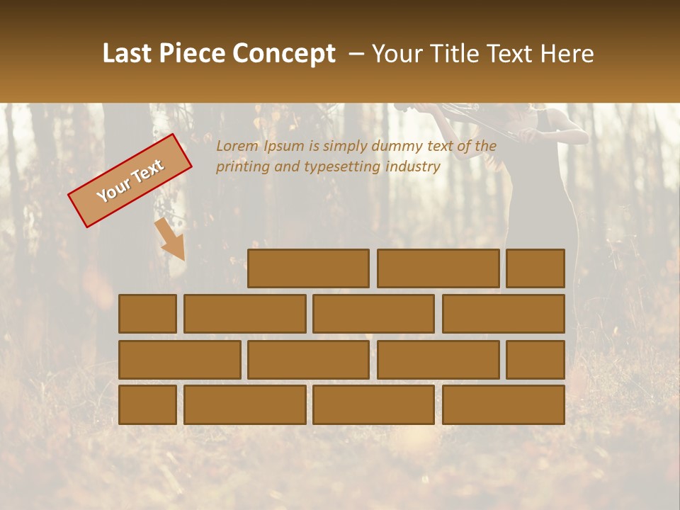 Girl Playing The Violin In The Woods PowerPoint Template