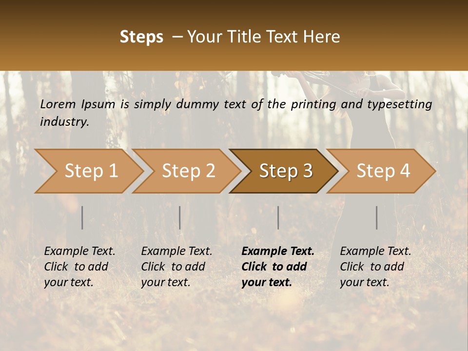 Girl Playing The Violin In The Woods PowerPoint Template