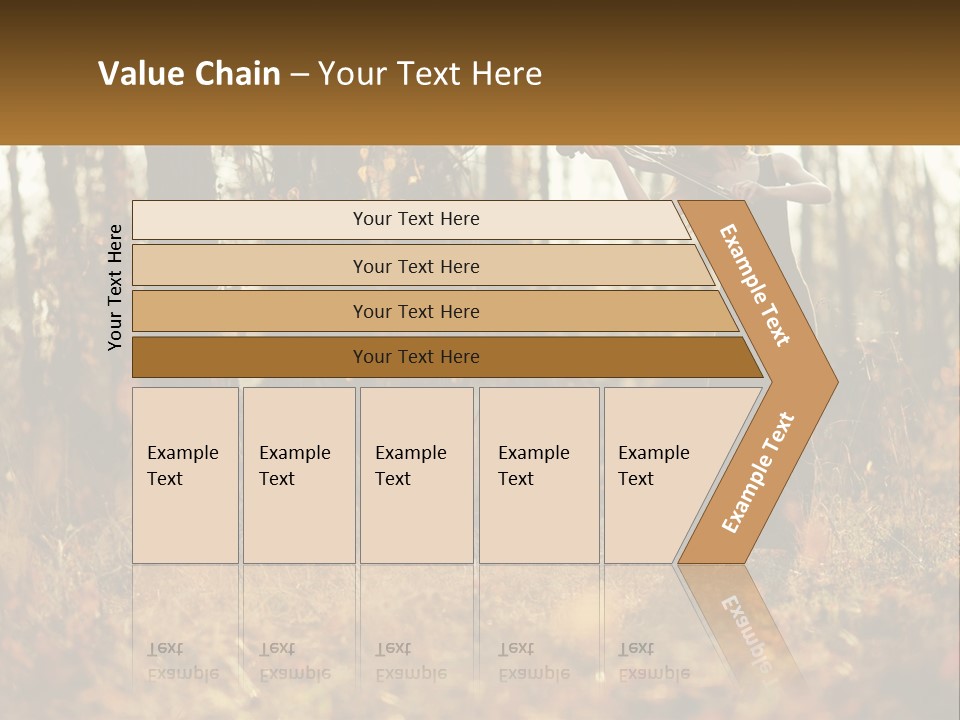 Girl Playing The Violin In The Woods PowerPoint Template