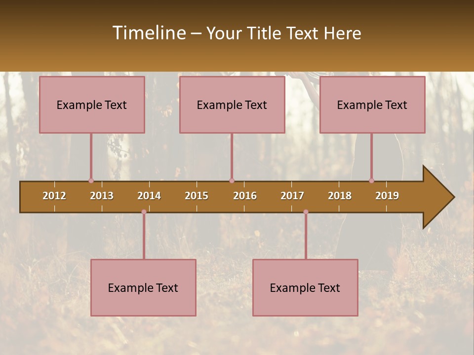 Girl Playing The Violin In The Woods PowerPoint Template