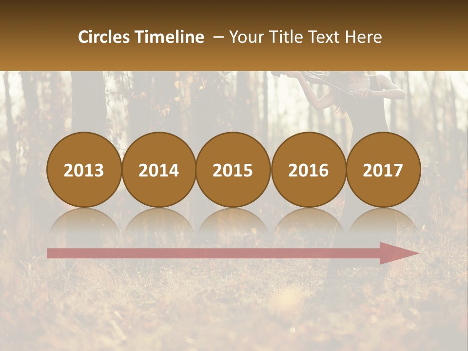 Girl Playing The Violin In The Woods PowerPoint Template