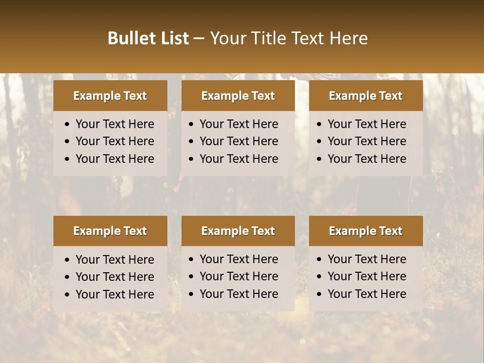 Girl Playing The Violin In The Woods PowerPoint Template