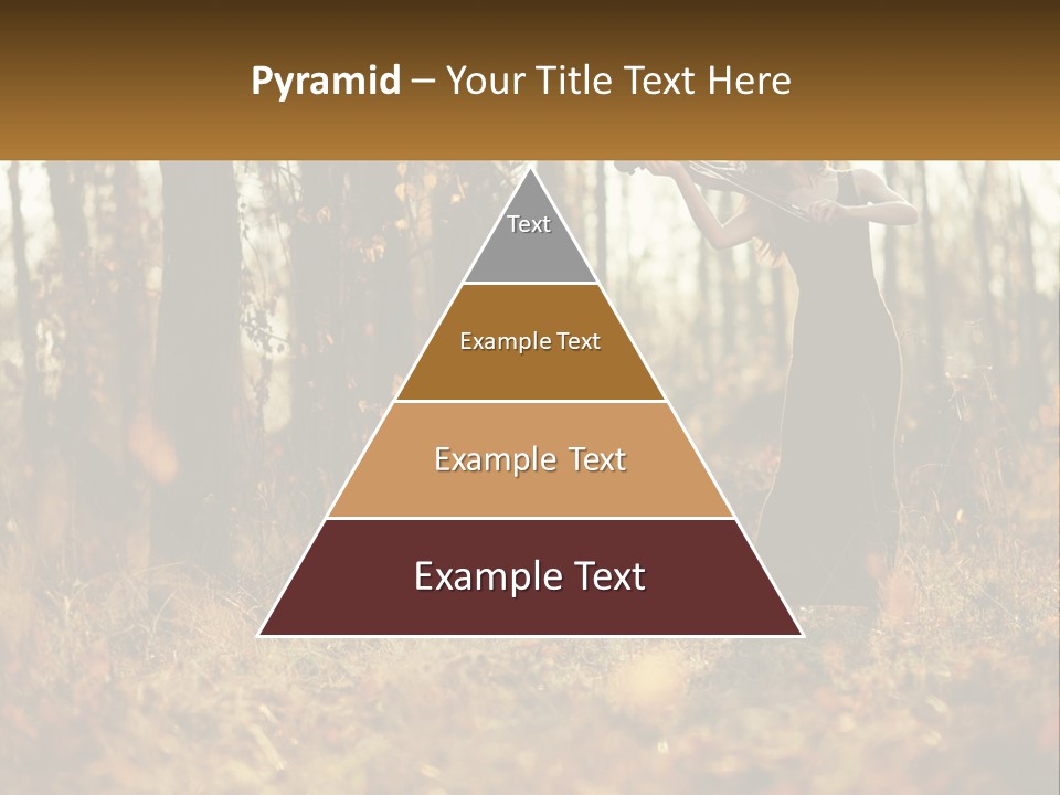 Girl Playing The Violin In The Woods PowerPoint Template