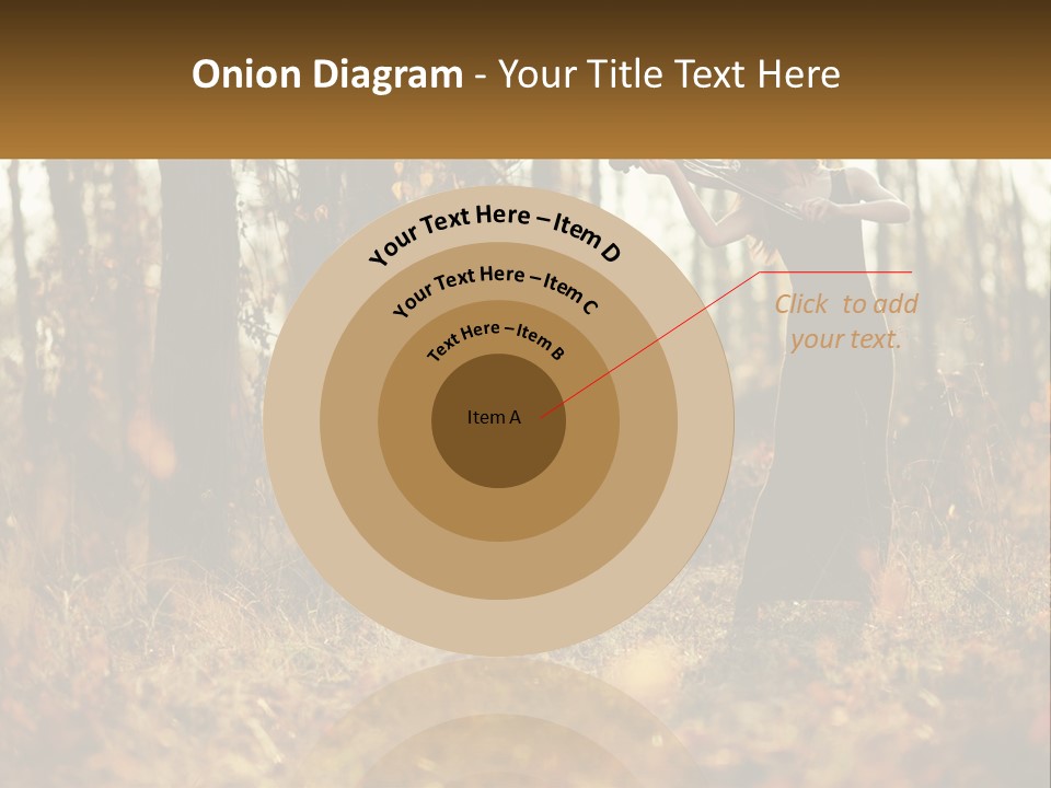 Girl Playing The Violin In The Woods PowerPoint Template