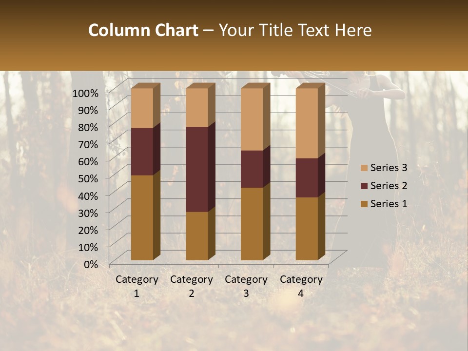 Girl Playing The Violin In The Woods PowerPoint Template