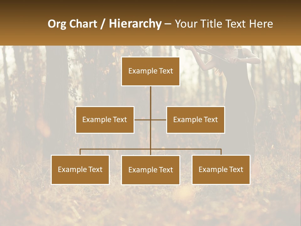 Girl Playing The Violin In The Woods PowerPoint Template