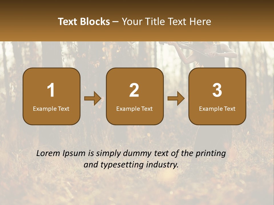 Girl Playing The Violin In The Woods PowerPoint Template