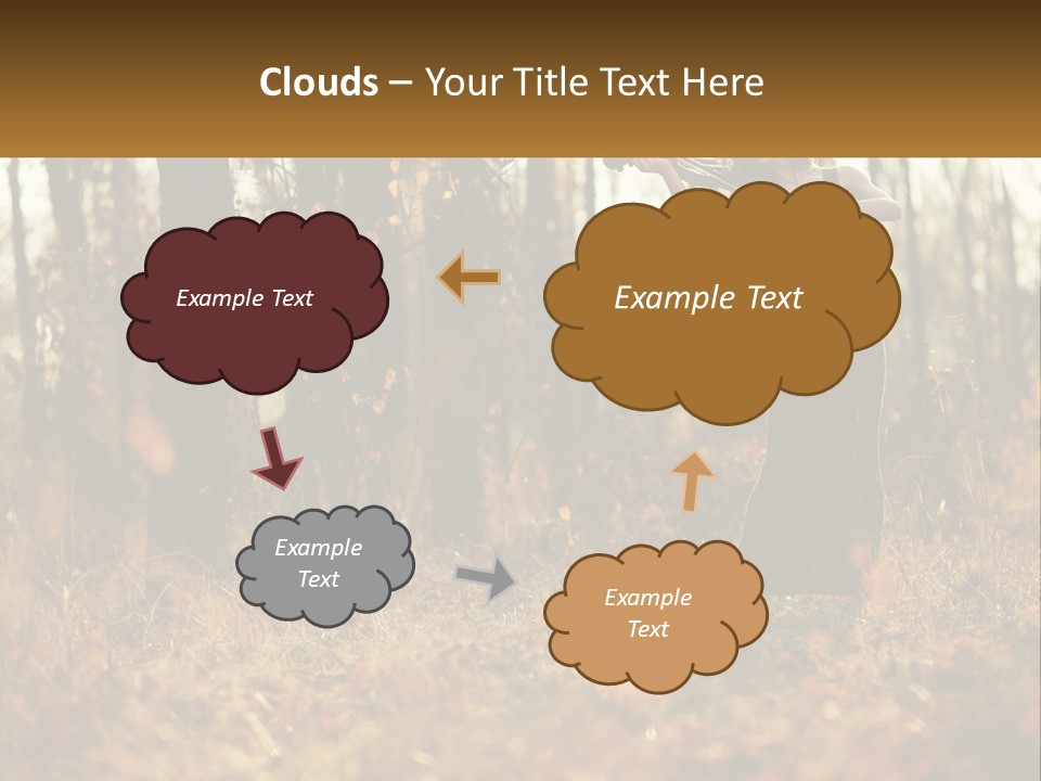 Girl Playing The Violin In The Woods PowerPoint Template