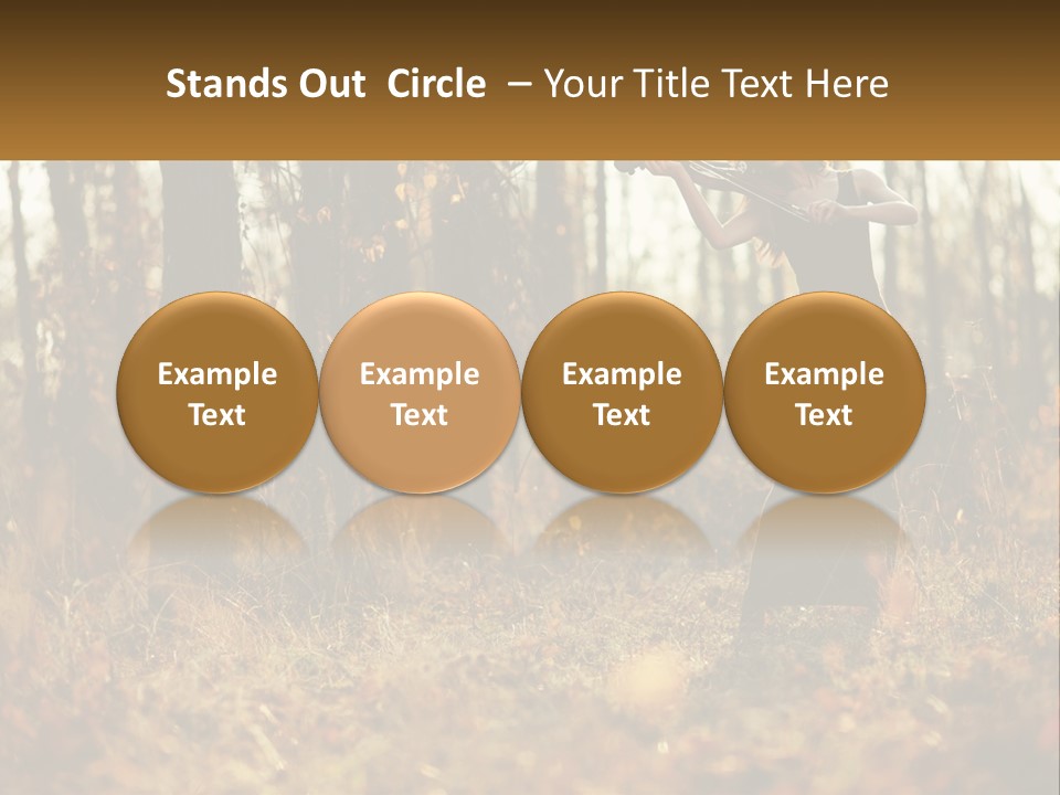 Girl Playing The Violin In The Woods PowerPoint Template