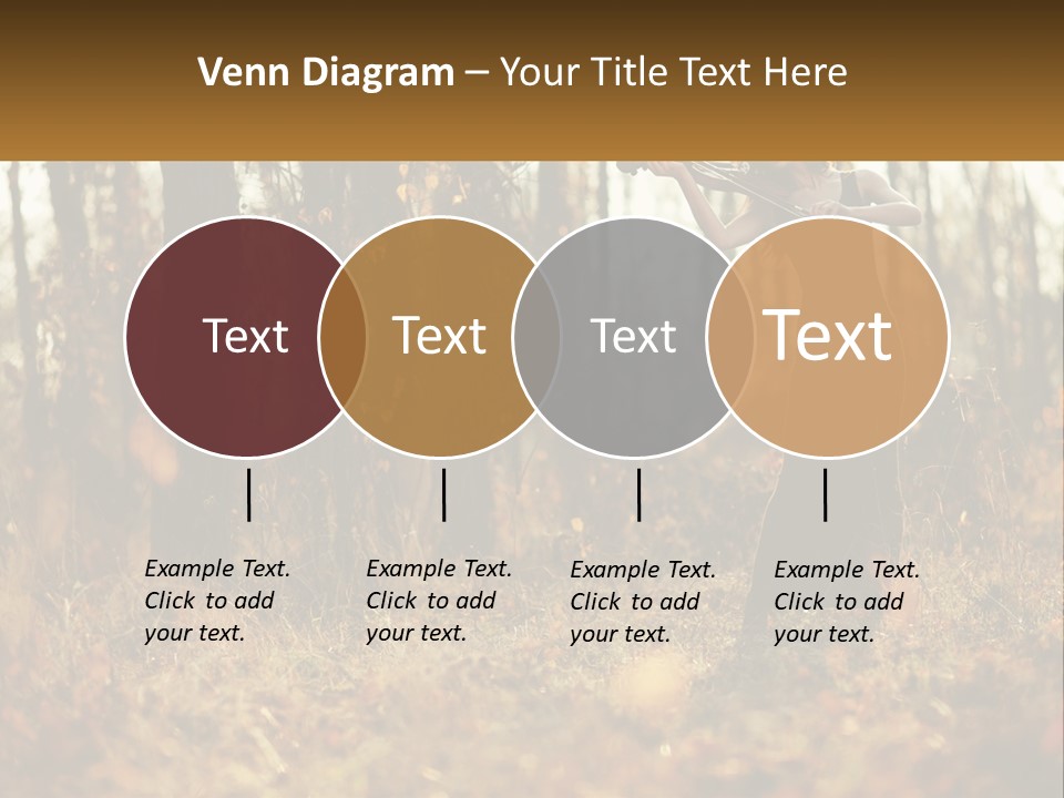 Girl Playing The Violin In The Woods PowerPoint Template