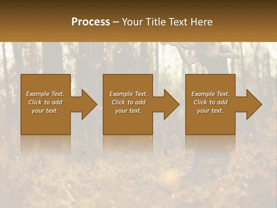 Girl Playing The Violin In The Woods PowerPoint Template