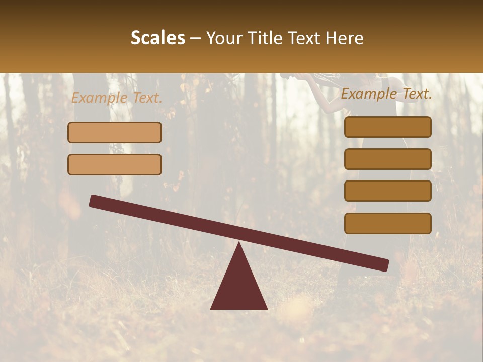 Girl Playing The Violin In The Woods PowerPoint Template