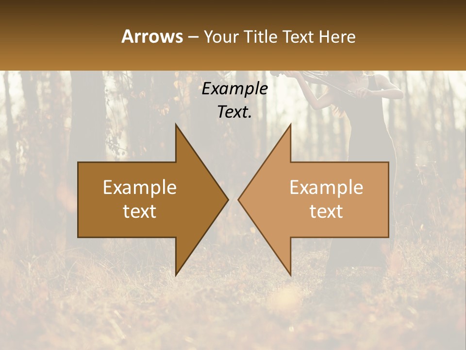 Girl Playing The Violin In The Woods PowerPoint Template