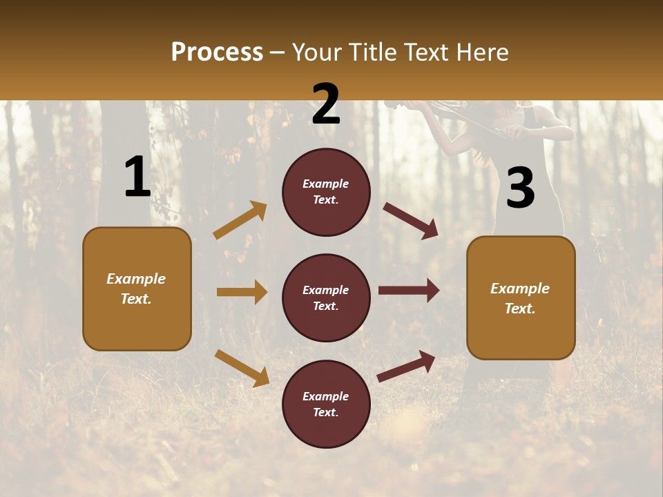 Girl Playing The Violin In The Woods PowerPoint Template