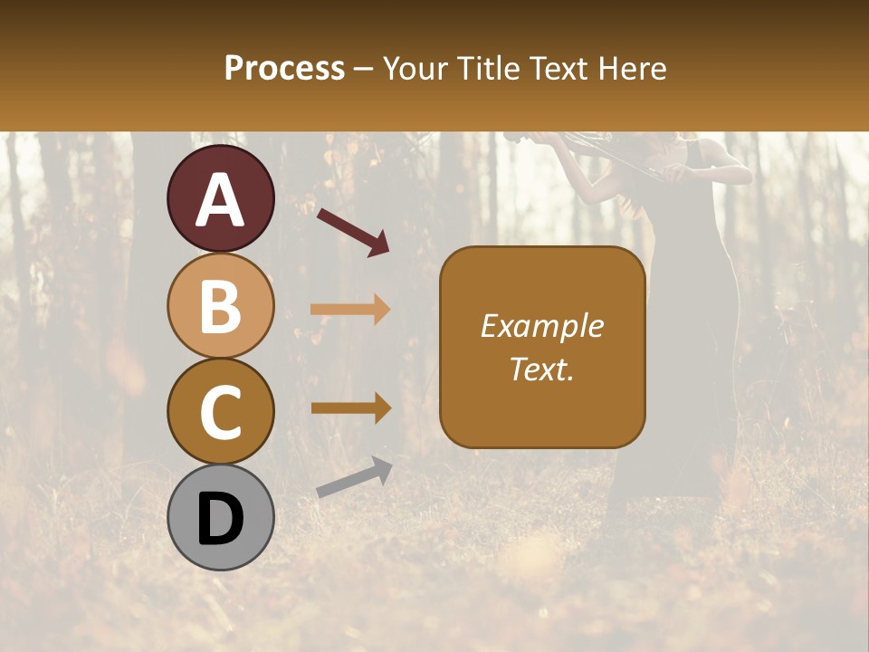 Girl Playing The Violin In The Woods PowerPoint Template