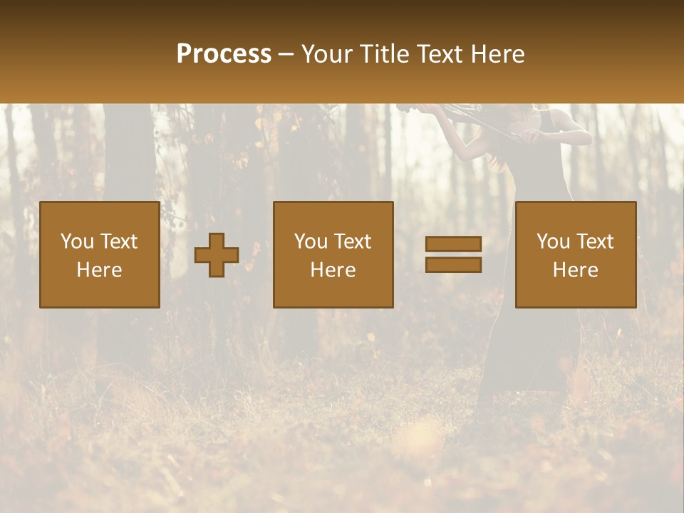 Girl Playing The Violin In The Woods PowerPoint Template