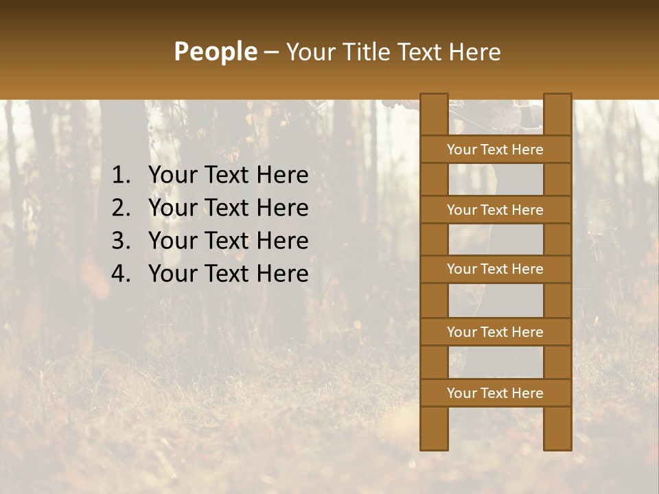 Girl Playing The Violin In The Woods PowerPoint Template