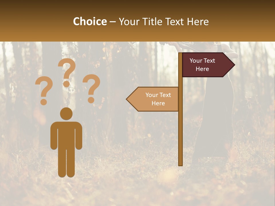 Girl Playing The Violin In The Woods PowerPoint Template