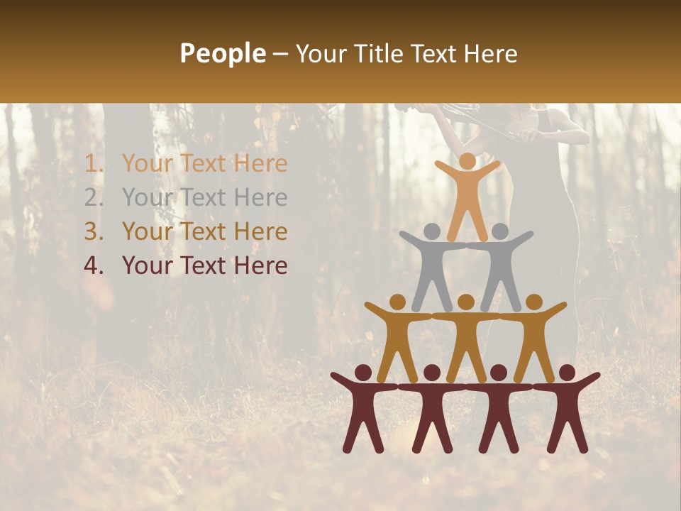 Girl Playing The Violin In The Woods PowerPoint Template