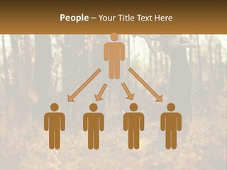 Girl Playing The Violin In The Woods PowerPoint Template