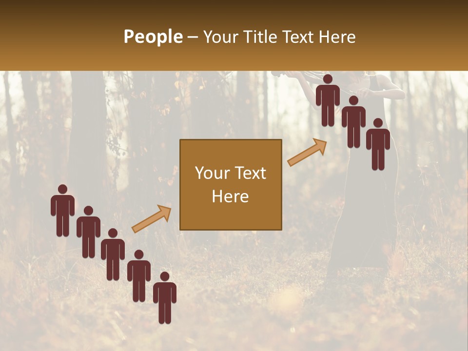 Girl Playing The Violin In The Woods PowerPoint Template