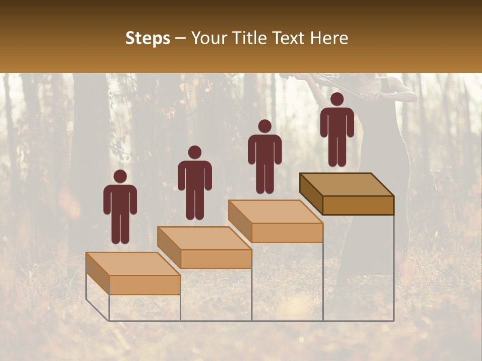 Girl Playing The Violin In The Woods PowerPoint Template