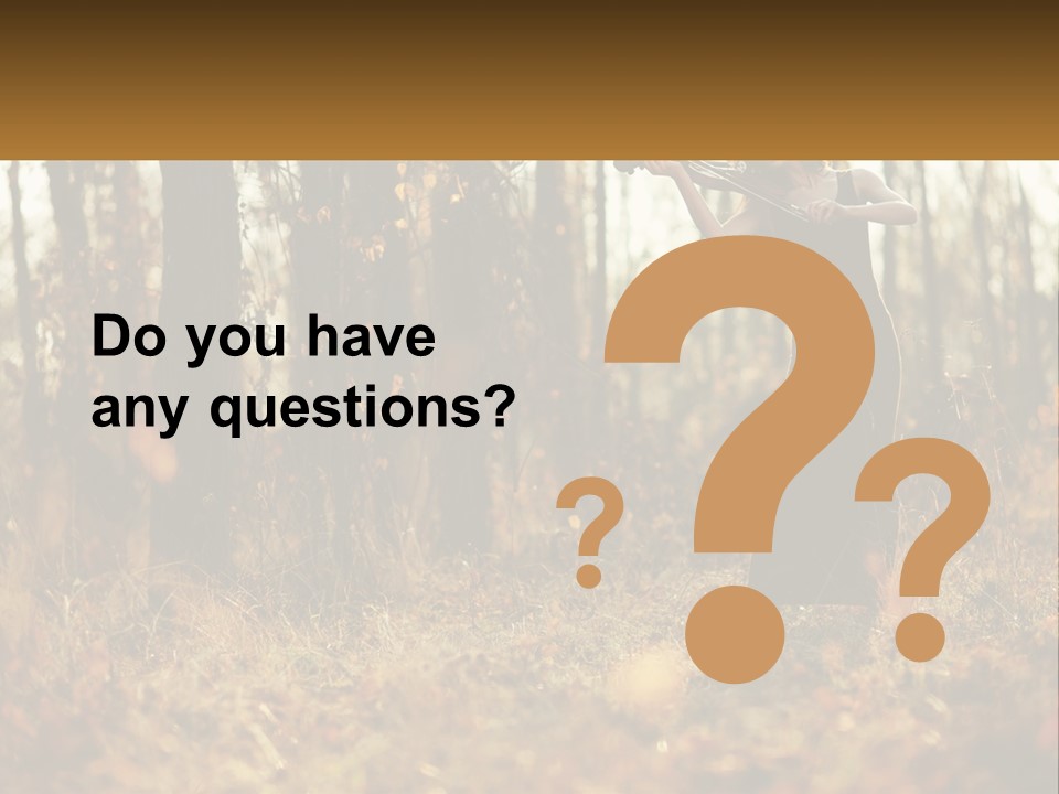 Girl Playing The Violin In The Woods PowerPoint Template