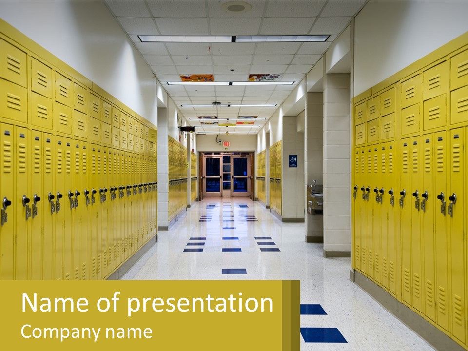 School Lockers PowerPoint Template