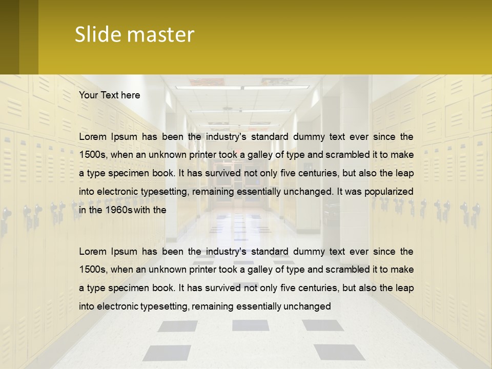 School Lockers PowerPoint Template