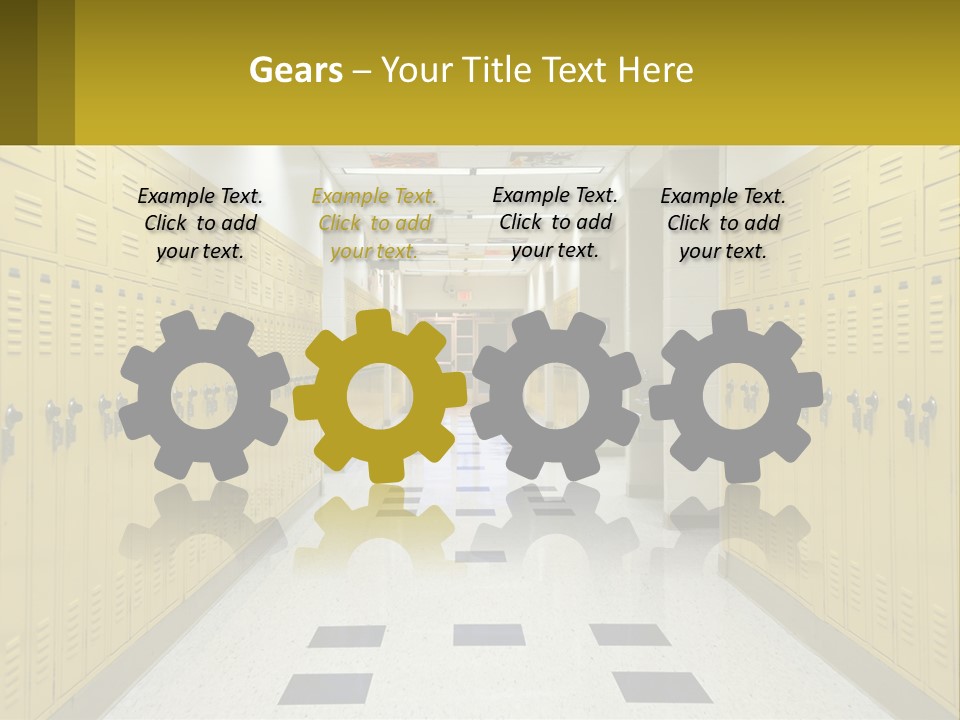 School Lockers PowerPoint Template