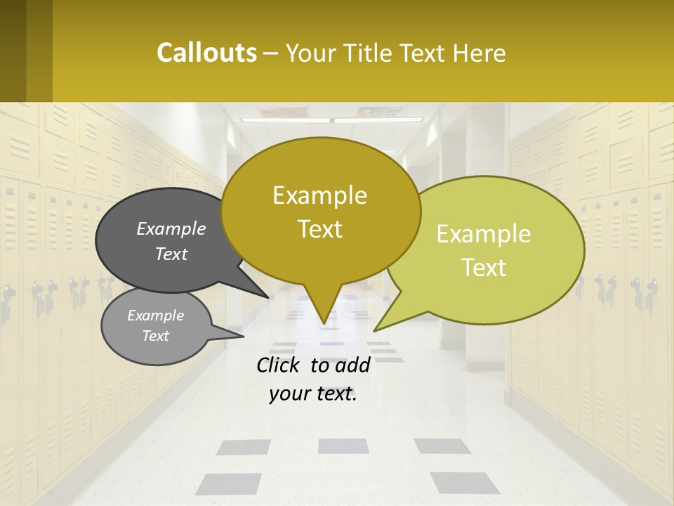 School Lockers PowerPoint Template