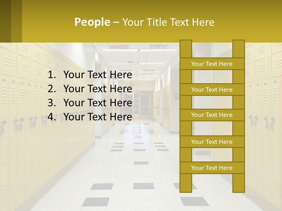 School Lockers PowerPoint Template