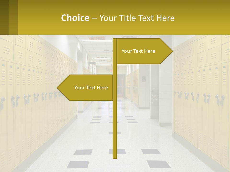 School Lockers PowerPoint Template