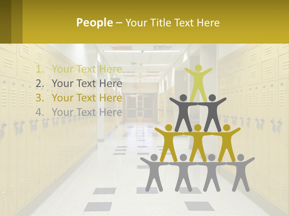 School Lockers PowerPoint Template