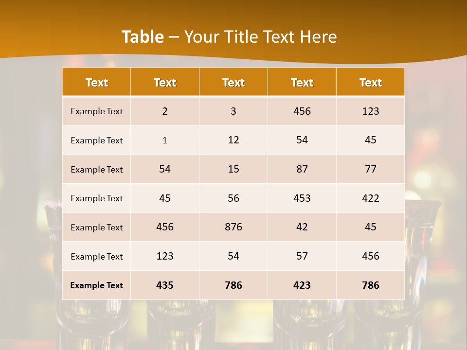Stacks On The Bar PowerPoint Template